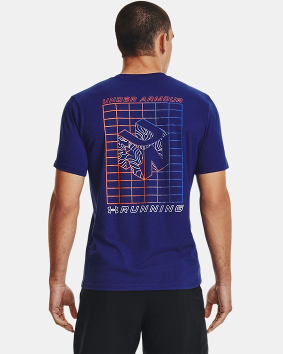 Men's UA Run Gradient Grid Short Sleeve, Blue, pdpMainDesktop image number 1